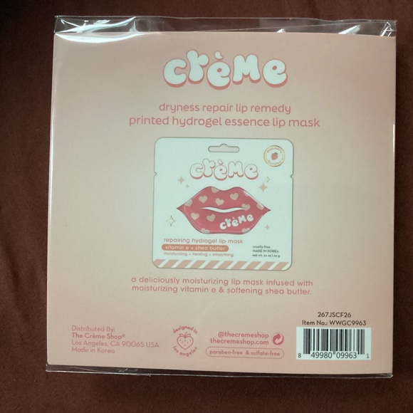 Creme Repairing Hydrogel Lip Mask Strawberry Flavored Bundle New - Picture 6 of 7